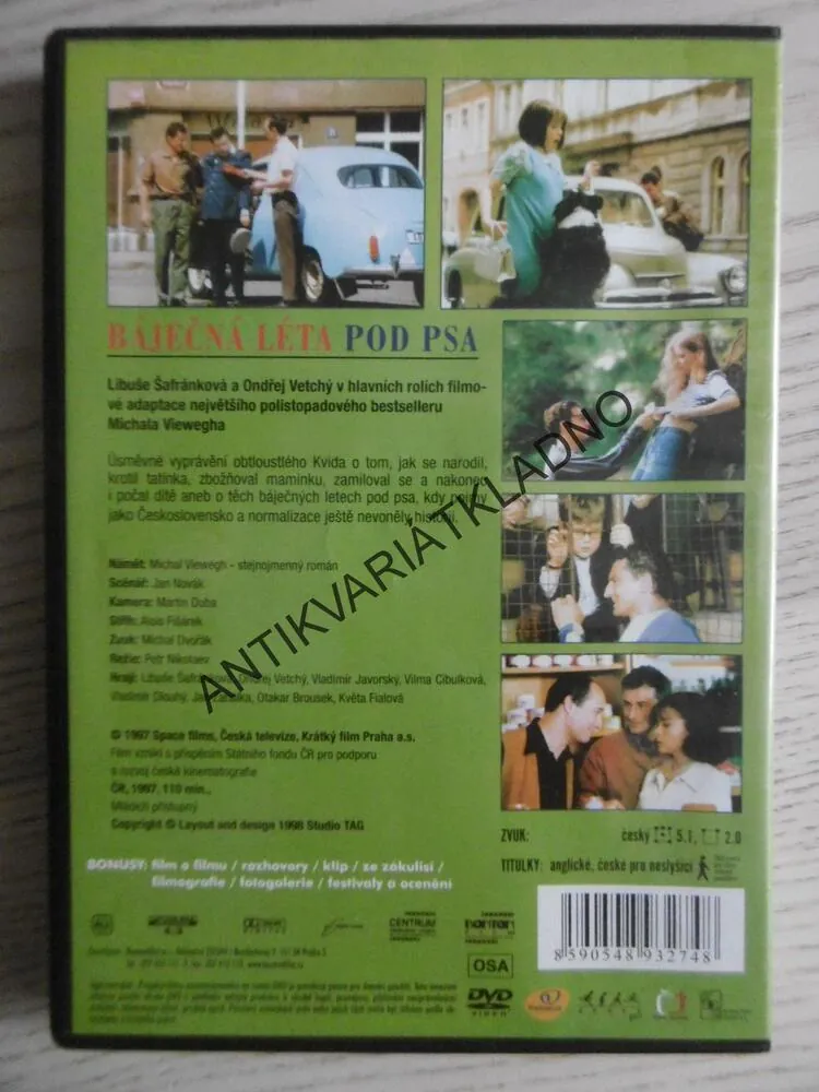 BÁJEČNÁ LÉTA POD PSA, VETCHÝ, ŠAFRÁNKOVÁ, DVD FILM