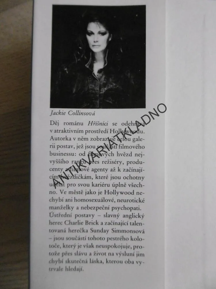 HŘÍŠNÍCI, JACKIE COLLINSOVÁ, **an