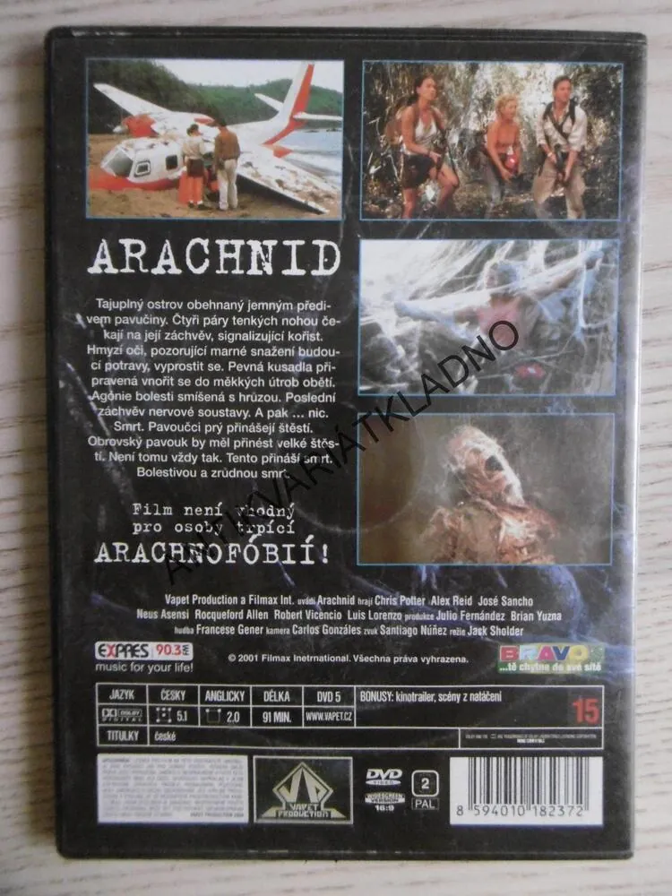 ARACHNID, DVD FILM