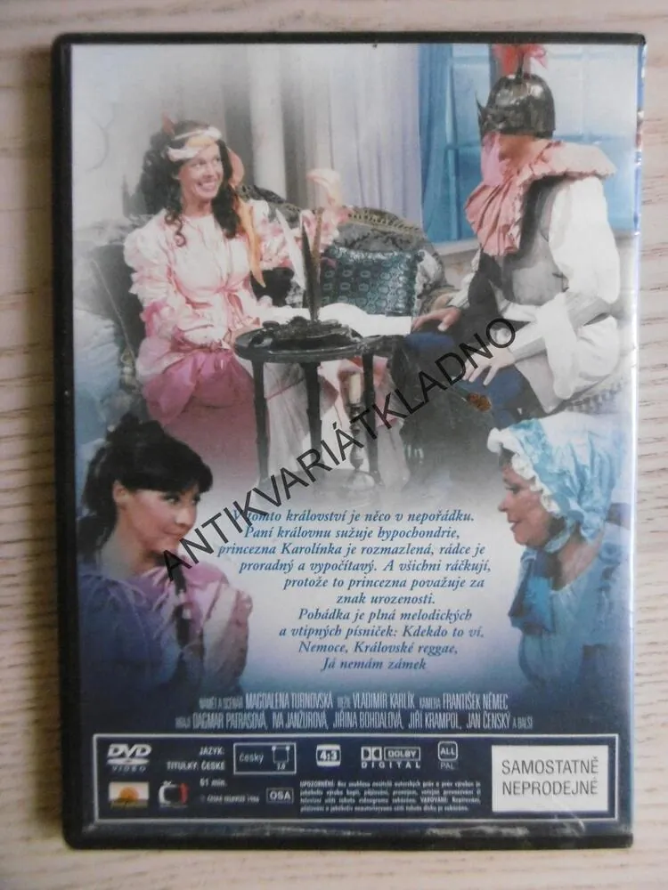 O PRINCEZNĚ, KTERÁ RÁČKOVALA, DVD POHÁDKA