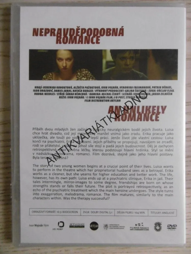 NEPRAVDĚPODOBNÁ ROMANCE, DVD FILM ČR