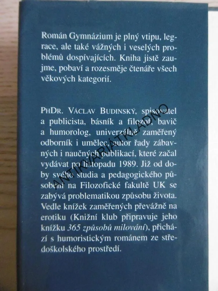 GYMNÁZIUM, VÁCLAV BUDINSKÝ, **an