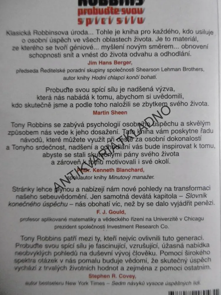 PROBUĎTE SVOU SPÍCÍ SÍLU, ANTHONY ROBBINS, **an