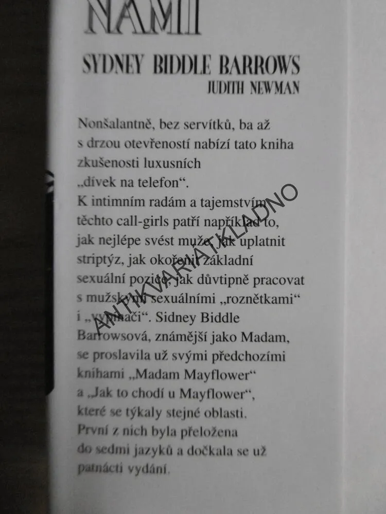 ALE BUDE TO, DÁMY, JENOM MEZI NÁMI, SYDNEY BIDDLE BARROWS, JUDITH NEWMAN, **an