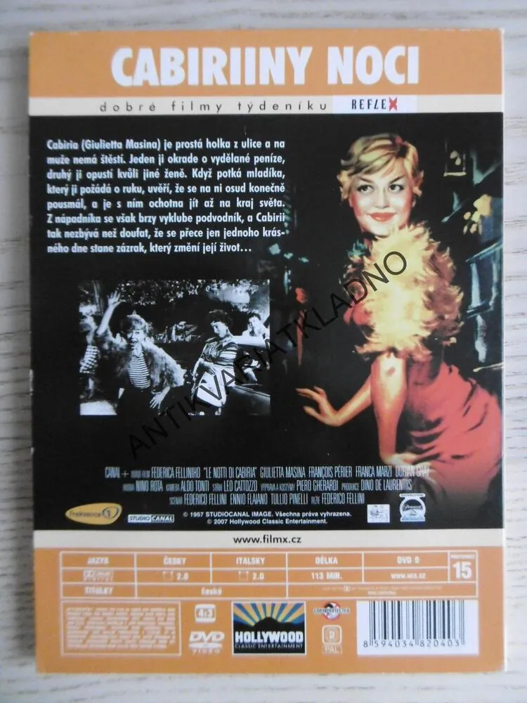 CABIRIINY NOCI, DVD FILM