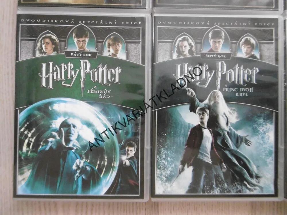 HARRY POTTER, CELÁ SÉRIE 16 DVD, 8 OBALŮ, DVOUDISKOVÉ VERZE, DVD FILM