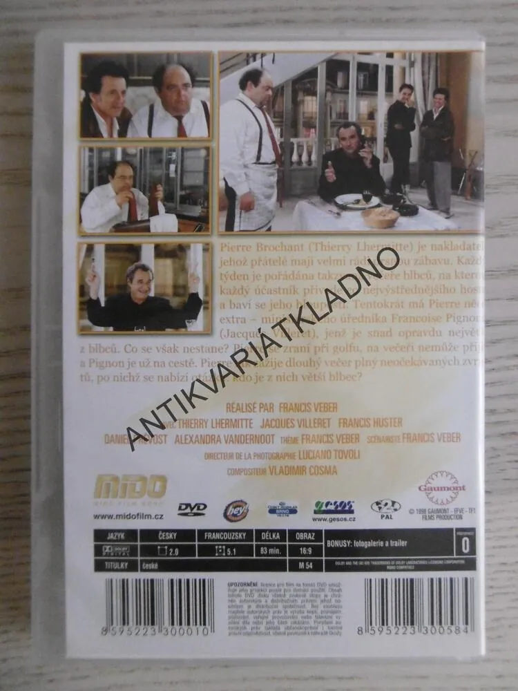 BLBEC K VEČEŘI, DVD FILM 