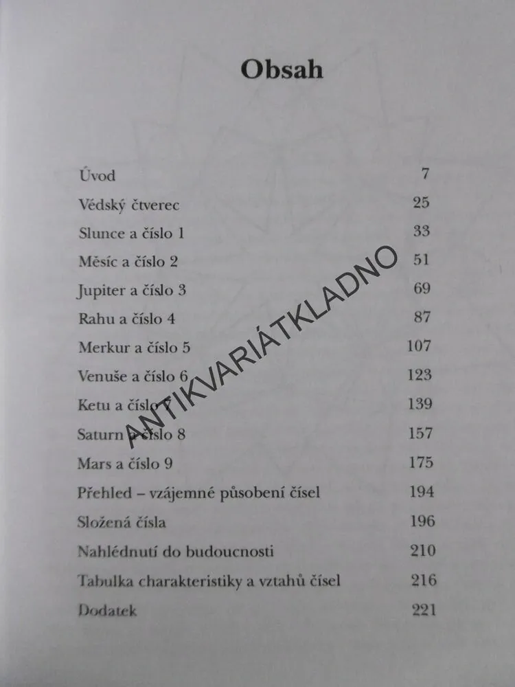 NUMEROLOGIE A NĚCO Z TANTRY, ARJUVÉDY I ASTROLOGIE, VAŠE ČÍSLA PRO VÁŠ ŽIVOT, HARISH JOHARI, **an