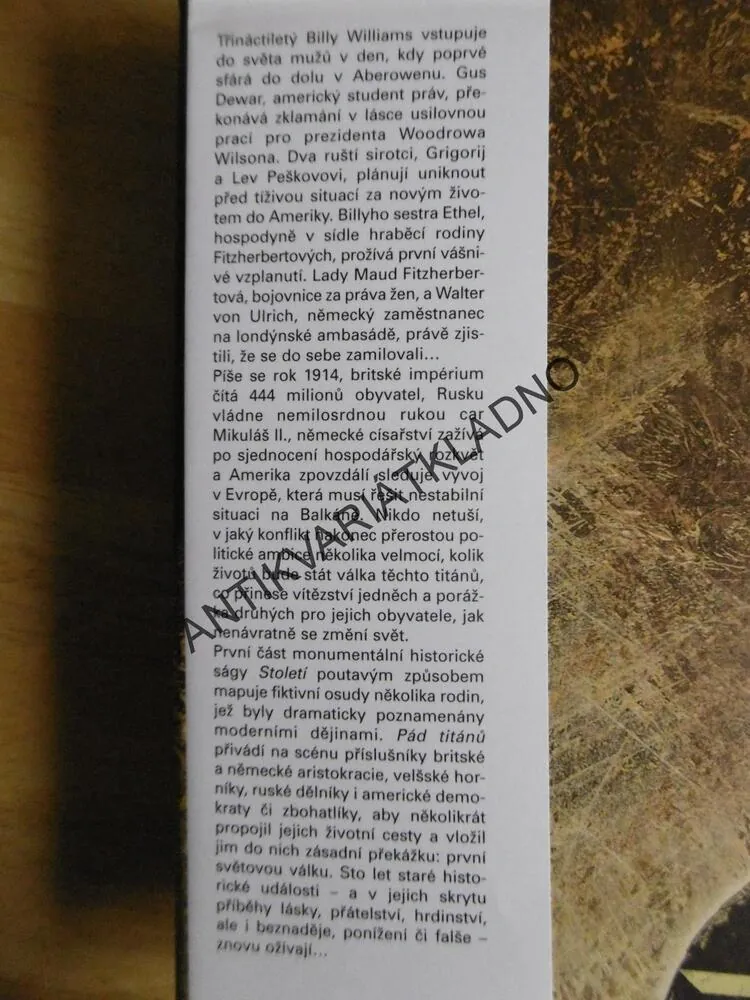 PÁD TITÁNŮ, 1.DÍL TRILOGIE STOLETÍ, KEN FOLLETT, **an