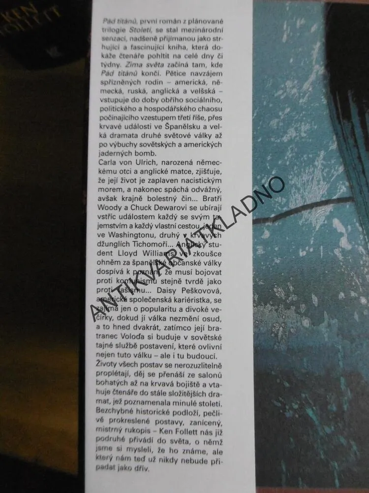ZIMA SVĚTA, 2.DÍL TRILOGIE STOLETÍ, KEN FOLLETT, **an