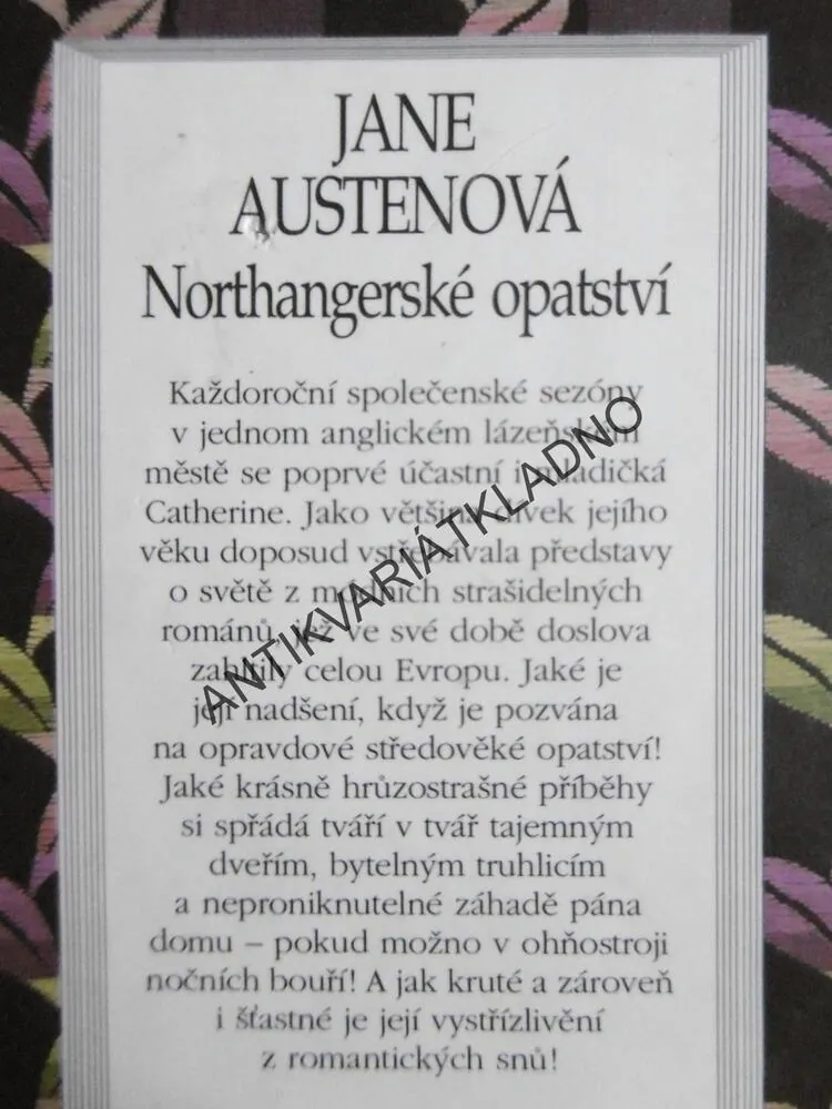NORTHANGERSKÉ OPATSTVÍ, JANE AUSTENOVÁ, **an