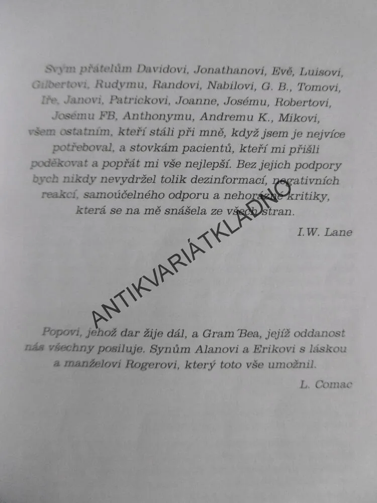 ŽRALOCI STÁLE JEŠTĚ NEMAJÍ RAKOVINU, WILLIAM LANE, LINDA COMAE, **an