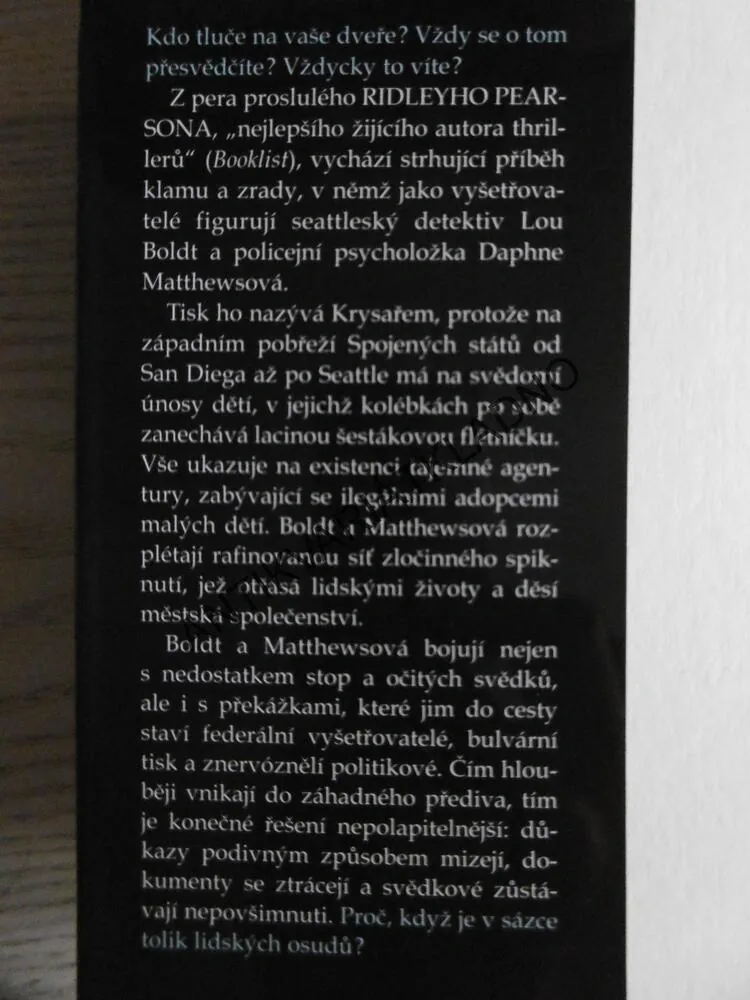 KRYSAŘ, RIDLEY PEARSON, **an