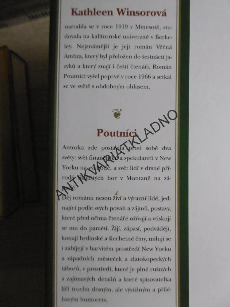 POUTNÍCI, KATHLEEN WINSOROVÁ, **an