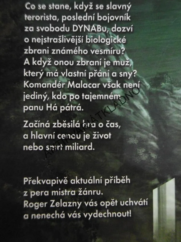 ZEMŘÍT V ITALBARU, ROGER ZELAZNY, **an