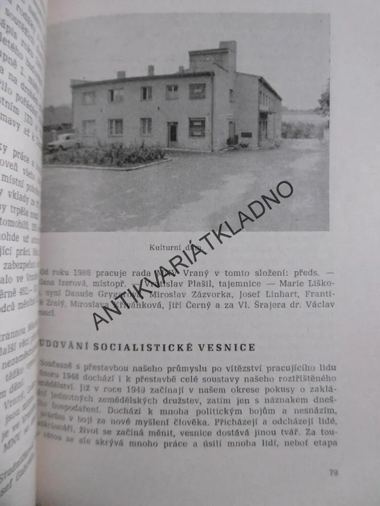 VRANÝ V HISTORII A V SOUČASNOSTI, 1. A 2. DÍL, OKRES KLADNO