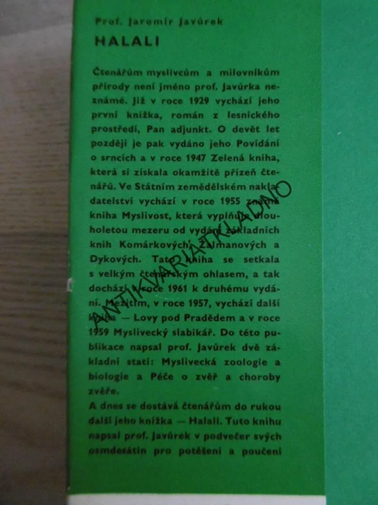 HALALI, JAROMÍR JAVŮREK, **an