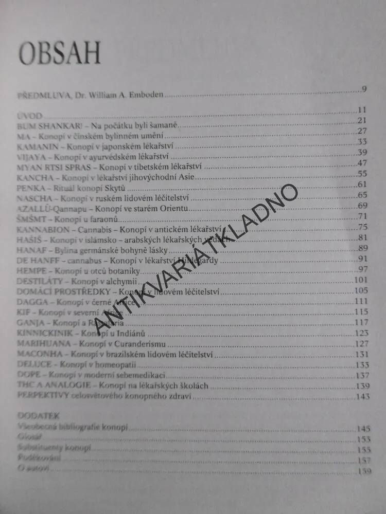 KONOPÍ, LÉČEBNÝ PROSTŘEDEK V DĚJINÁCH LIDSTVA, DR. CHRISTIAN RÄTSCH, **an