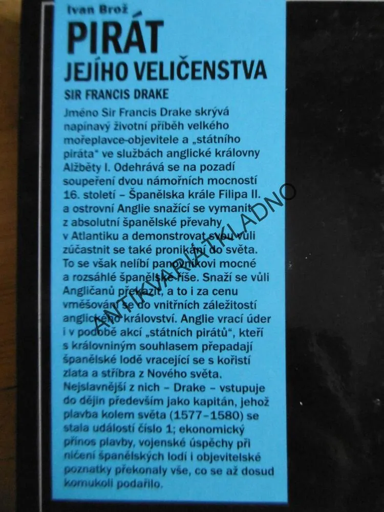 PIRÁT JEHO VELIČENSTVA,BROŽ, DRAKE, MAGNET SV.10, **an