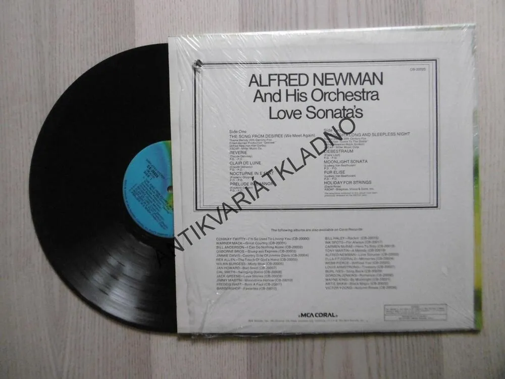 ALFRED NEWMAN, LOVE SONATAS ,LP