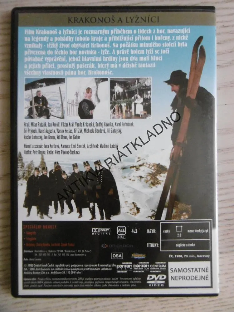 KRAKONOŠ A LYŽNÍCI, DVD FILM ČR