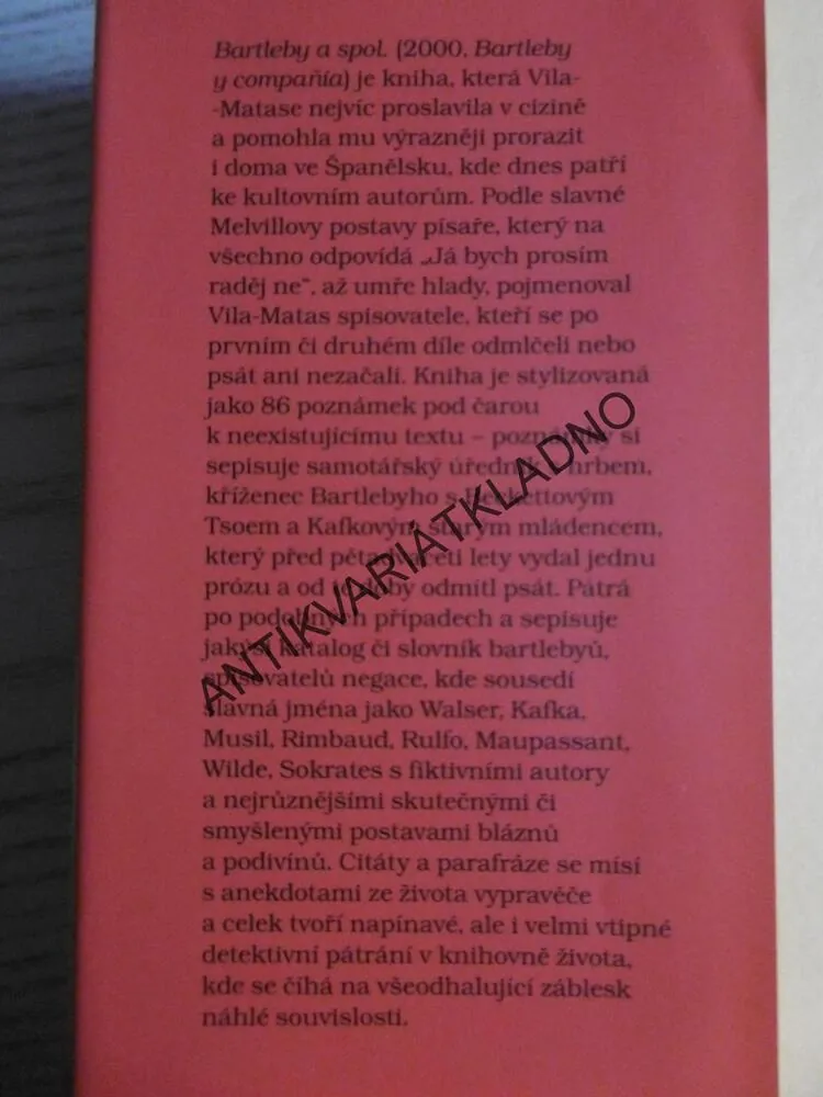 BARTLEBY A SPOL., ENRIQUE VILA-MATAS, **an