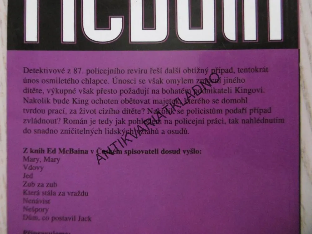 TĚŽKÝ PRACHY, ED MCBAIN, **an