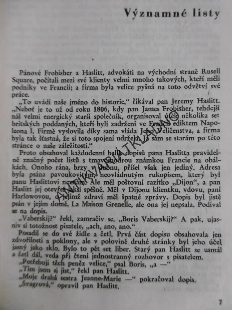 TAJEMSTVÍ ŠÍPU, A. E. W. MASON, **an
