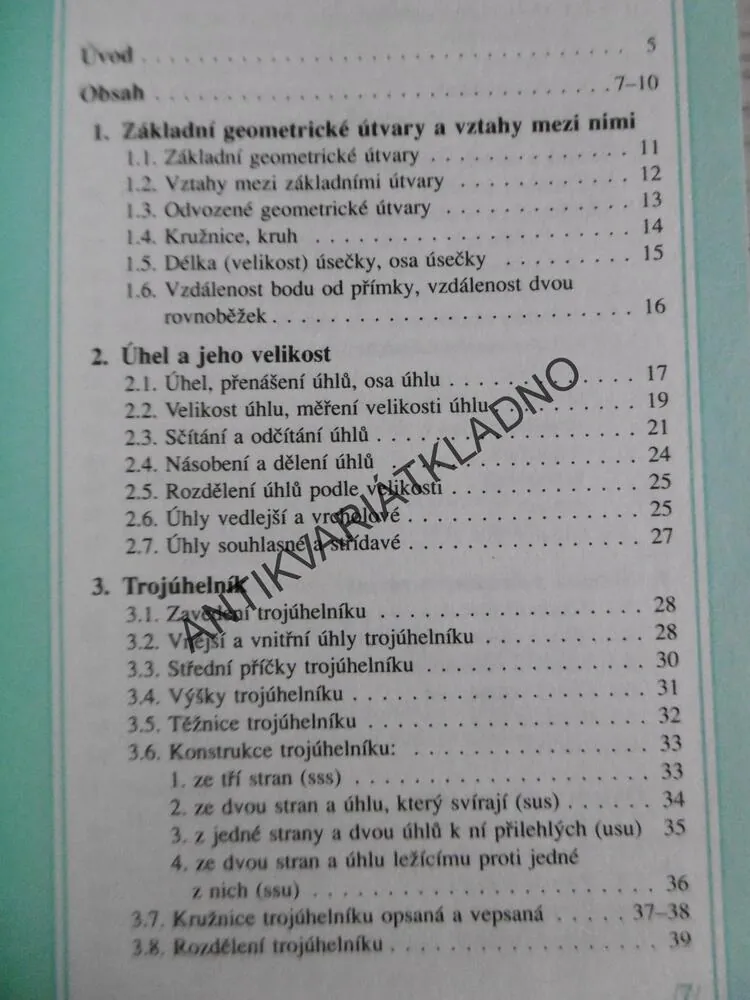 GEOMETRIE PRO 5. - 9. ROČNÍK ZŠ A VÍCELETÁ GYMNÁZIA, JAN SLOUKA