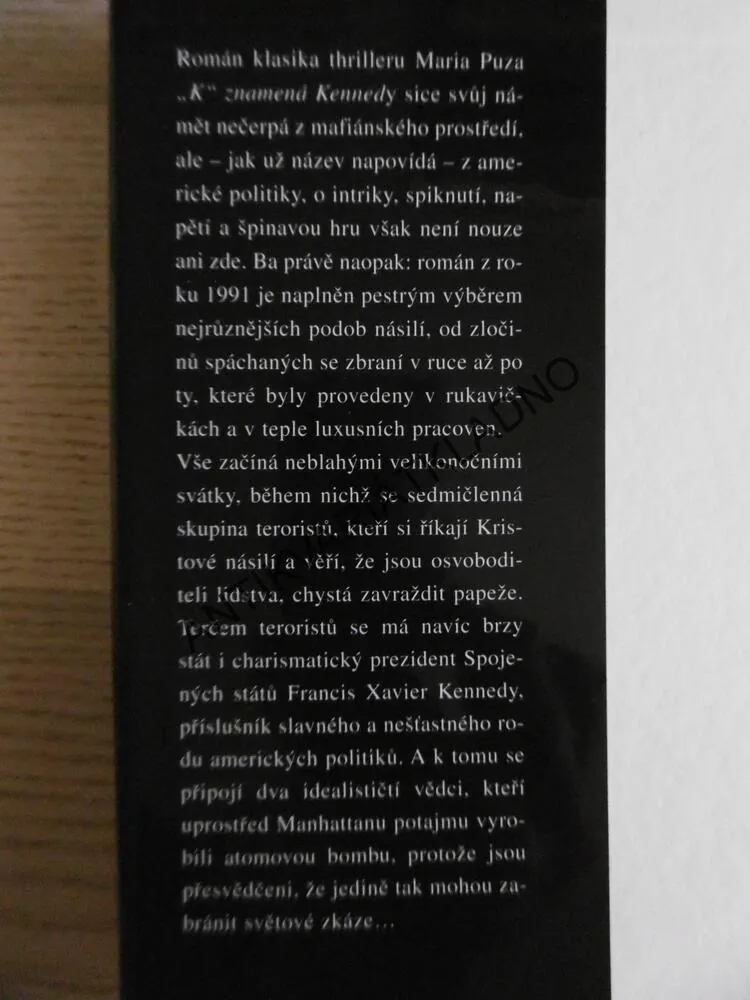 K ZNAMENÁ KENNEDY, MARIO PUZO, **an