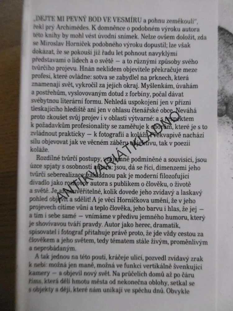 DOBRÝ DEN, SOCHO!, MIROSLAV HORNÍČEK, **an