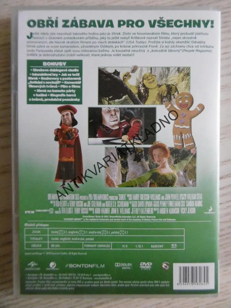 SHREK, DVD FILM