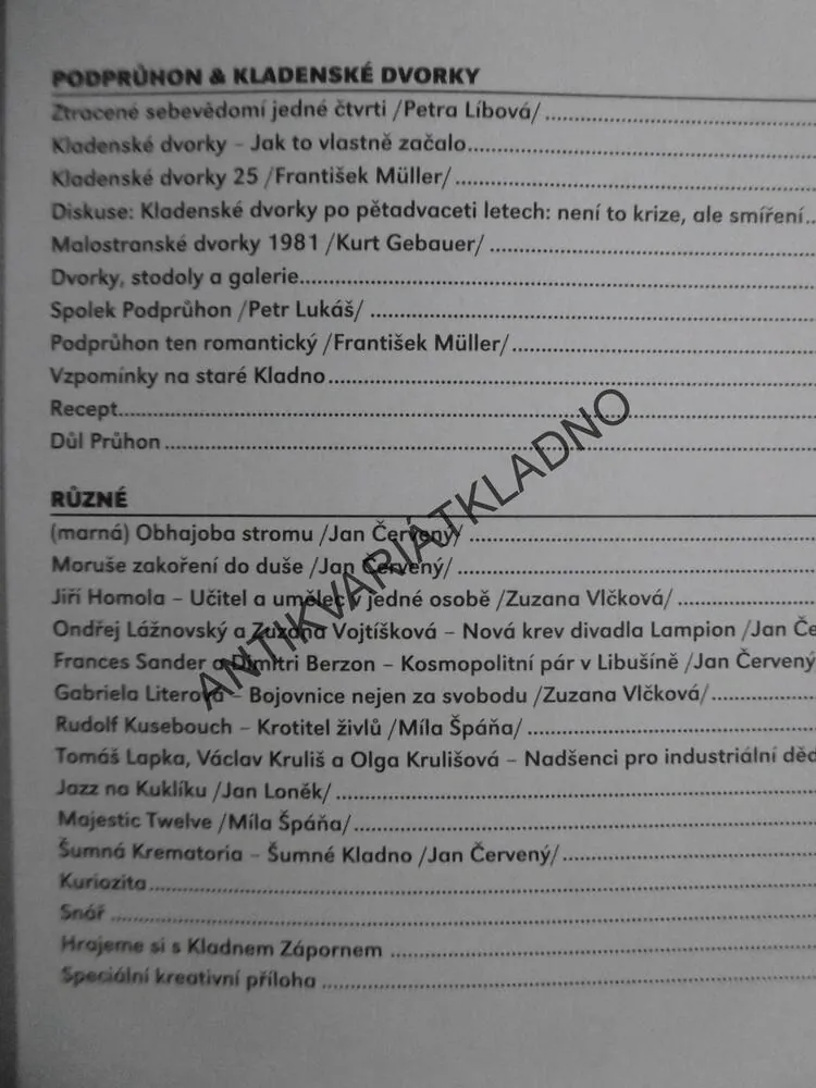 KLADNO ZÁPORNO 2., 2007, KULTURNÍ REVUE