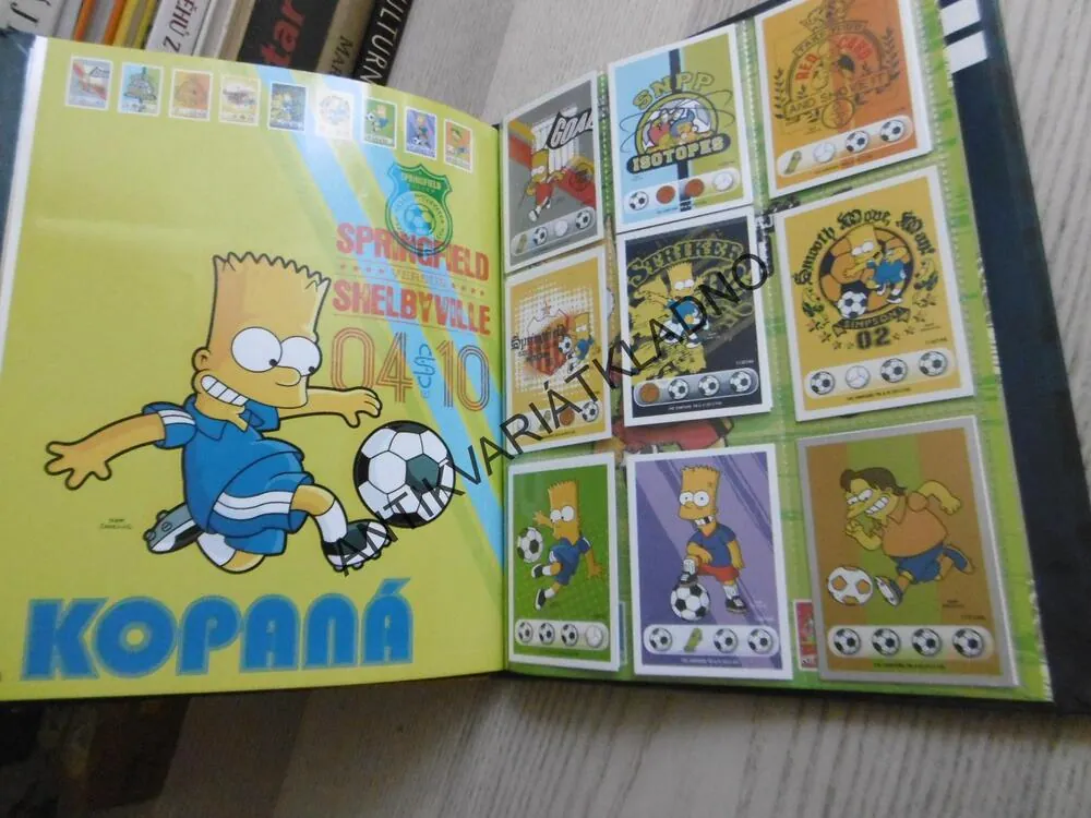 VĚNUJ SE SPORTU, SIMPSONOVI, SBĚRATELSKÉ KARTIČKY, **an