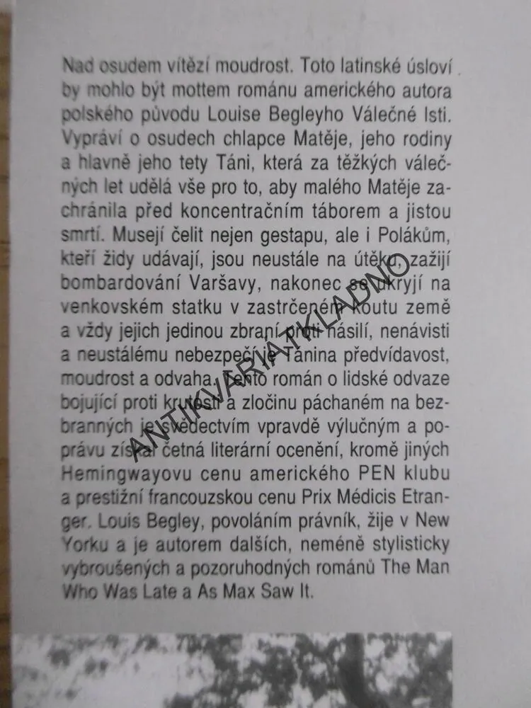 VÁLEČNÉ LSTI, LOUIS BEGLEY, **an