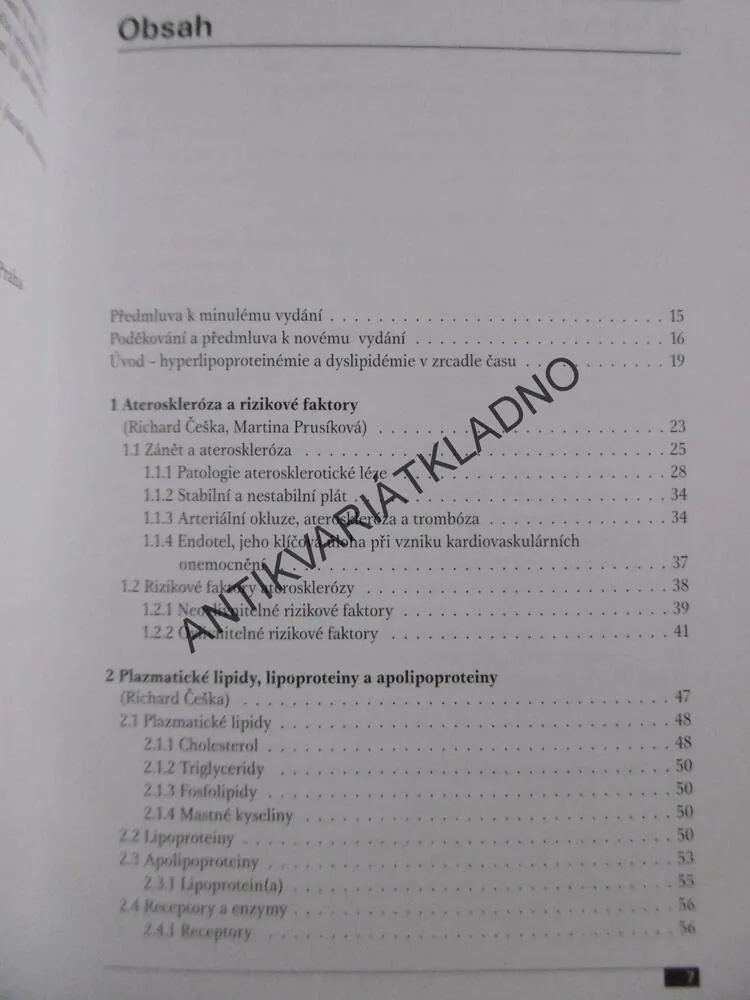 CHOLESTEROL A ATEROSKLERÓZA, LÉČBA DYSLIPIDÉMIÍ, RICHARD ČEŠKA, **an