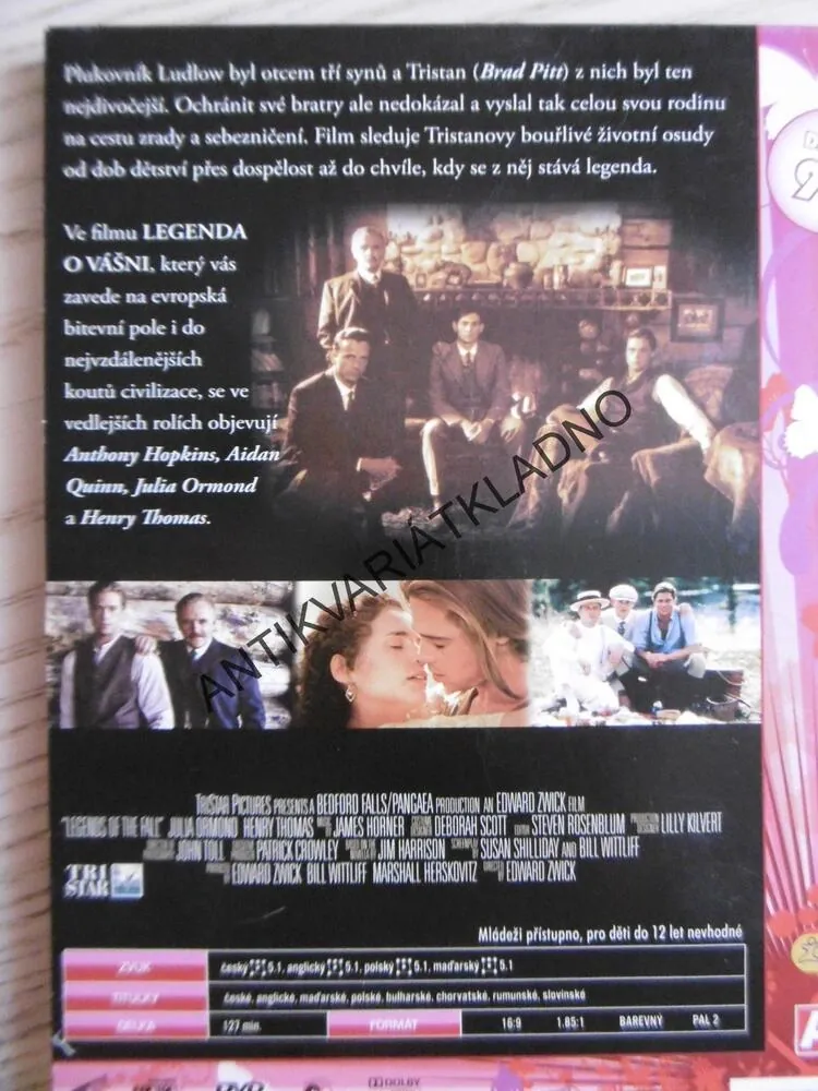 LEGENDA O VÁŠNI 6, DVD FILM