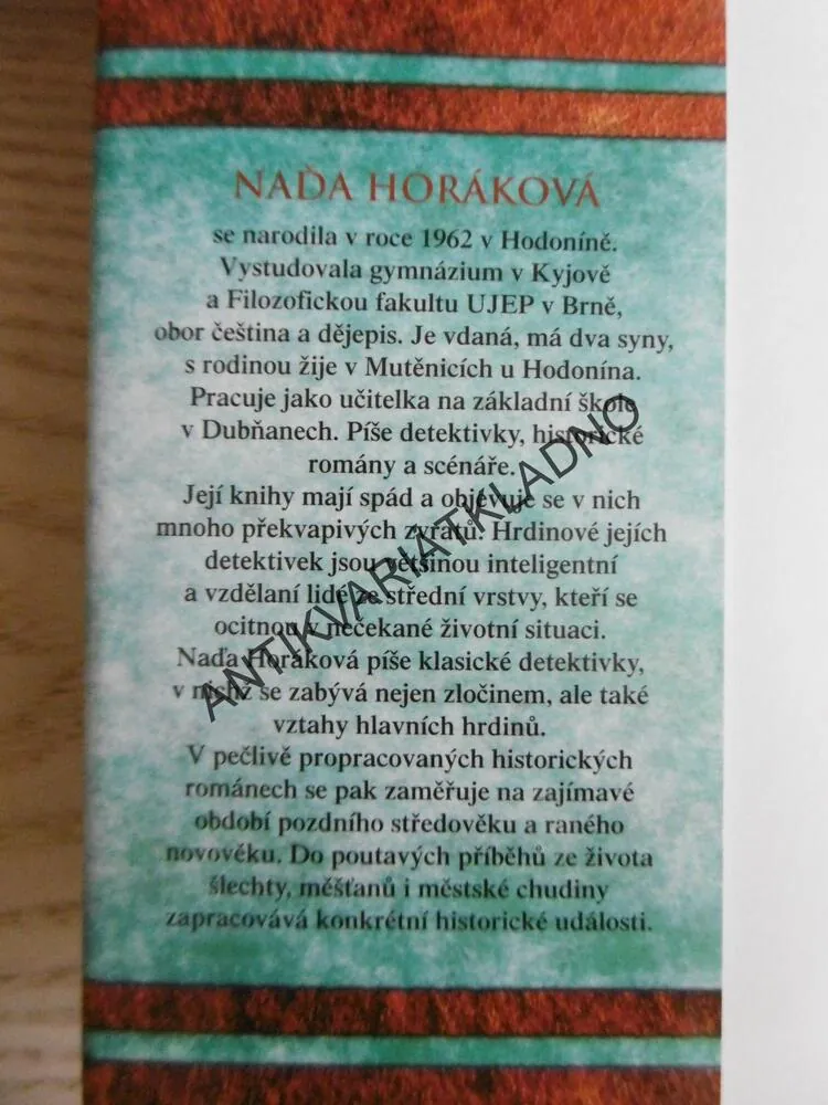 JEPTIŠKA PRO MARKRABĚTE, NAĎA HORÁKOVÁ, **an