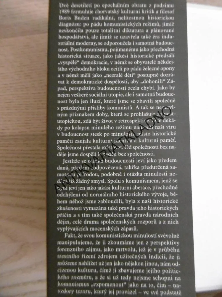 KONEC POSTKOMUNISMU, BORIS BUDEN, **an