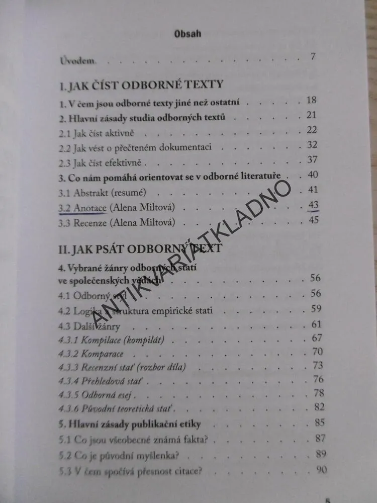 JAK ČÍST A PSÁT ODBORNÝ TEXT VE SPOLEČENSKÝCH VĚDÁCH, JADWIGA ŠANDEROVÁ, **an
