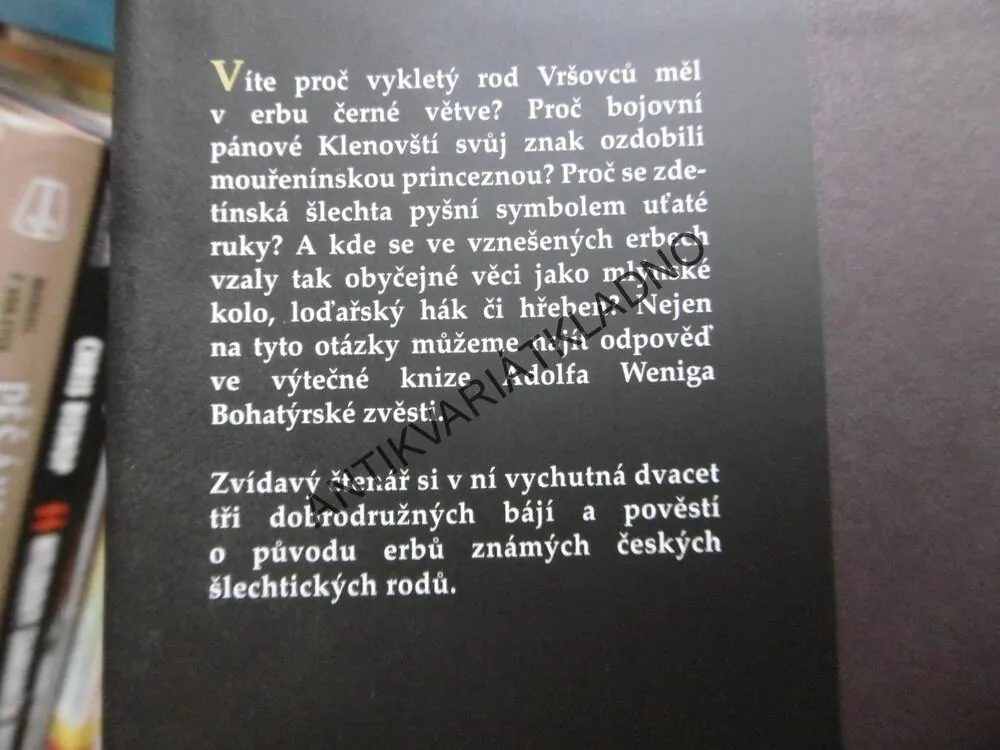 BOHATÝRSKÉ ZVĚSTI, ADOLF WENIG, **an