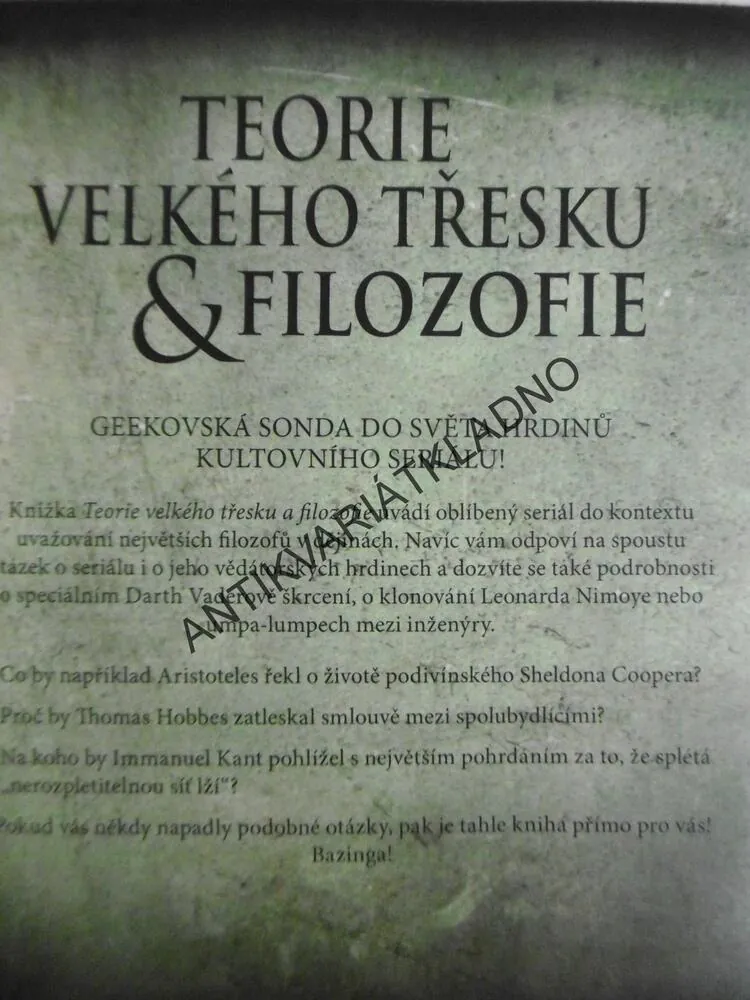 TEORIE VELKÉHO TŘESKU A FILOZOFIE, IRWIN WILLIAM, DEAN A. KOWALSKI, **an