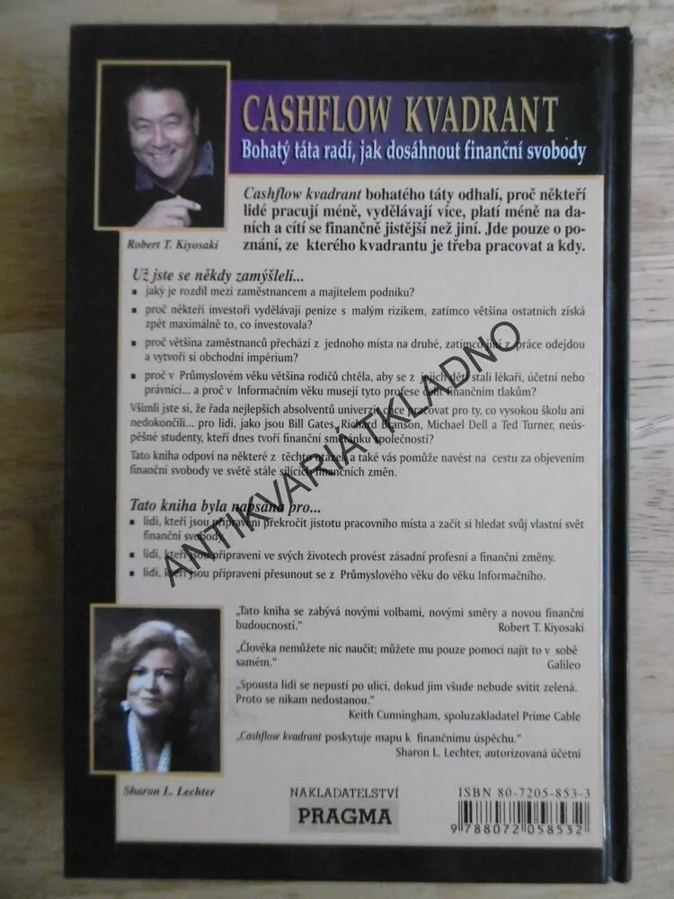 CASHFLOW KVADRANT, BOHATÝ TÁTA RADÍ , KIYOSAKI, **an