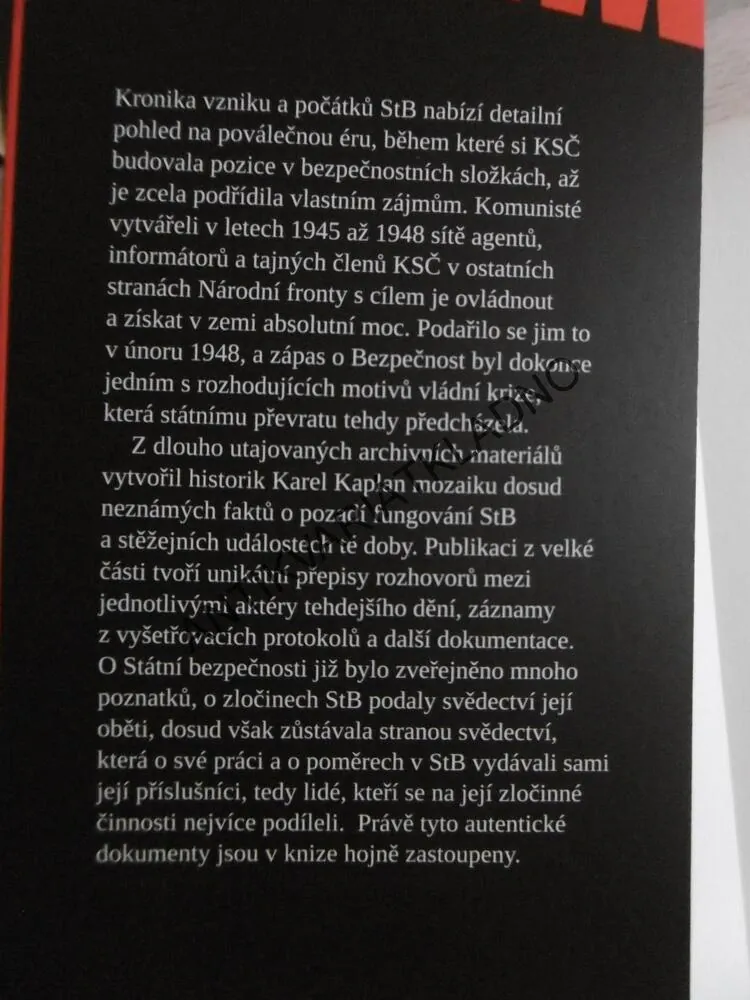 PROTISTÁTNÍ BEZPEČNOST, 1945 - 1948, KAREL KAPLAN, **an