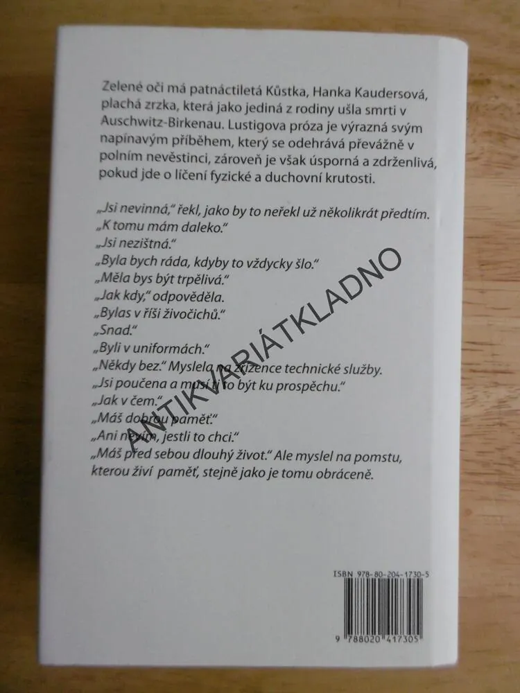 KRÁSNÉ ZELENÉ OČI, ARNOŠT LUSTIG, 