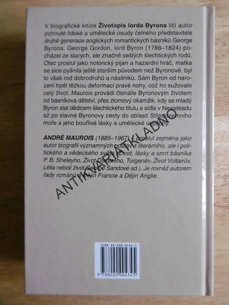 ŽIVOTOPIS LORDA BYRONA, ANDRÉ MAUROIS,