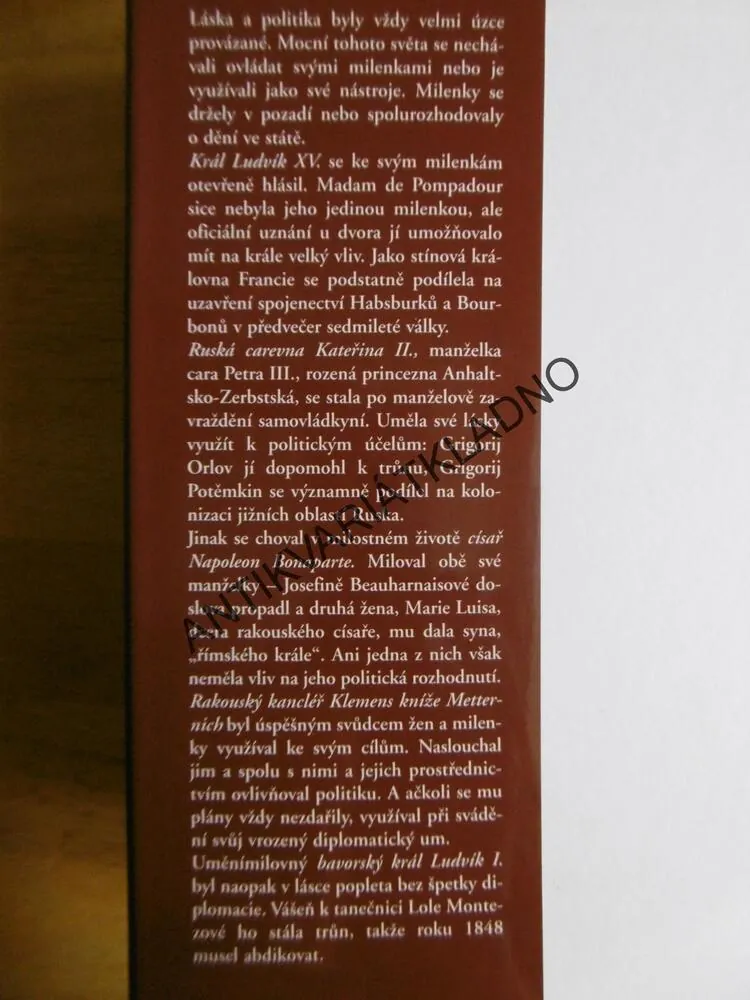 LÁSKY V CIZÍCH POSTELÍCH,MILOSTNÉ AFÉRY VELIKÁNŮ, FRIEDRICH WEISSENSTEINER, **an