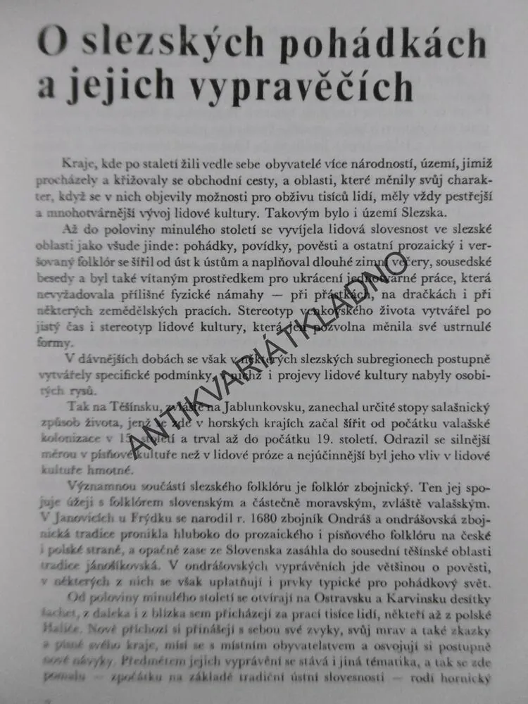 POHÁDKY, POVÍDKY A HUMORKY ZE SLEZSKA, ANTONÍN SATKE, **an