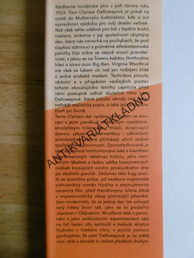 PANÍ DALLOWAYOVÁ, VIRGINIA WOOLFOVÁ, 