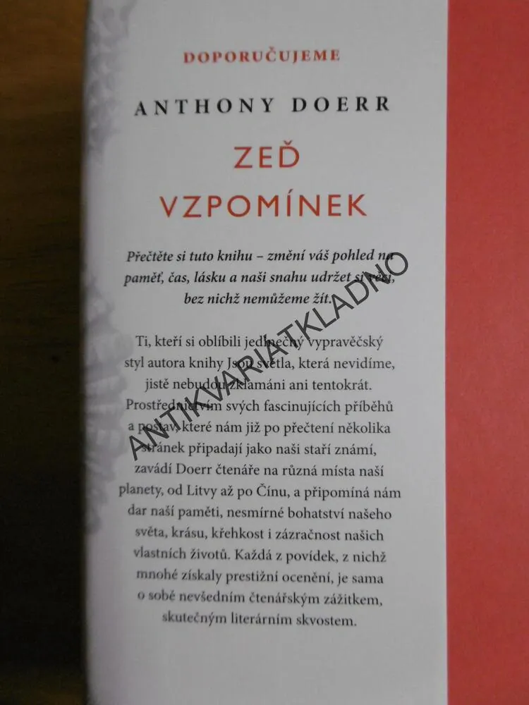 SBĚRATEL MUŠLÍ, ANTHONY DOERR